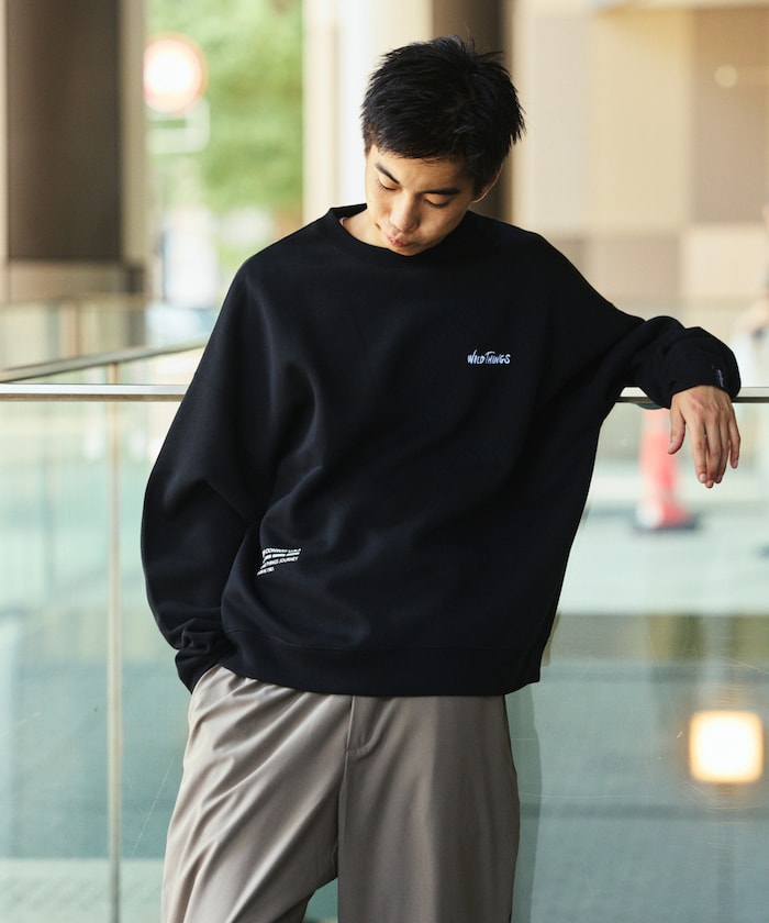 WILD THINGS×FREAK'S STORE / 小標 圓領衫