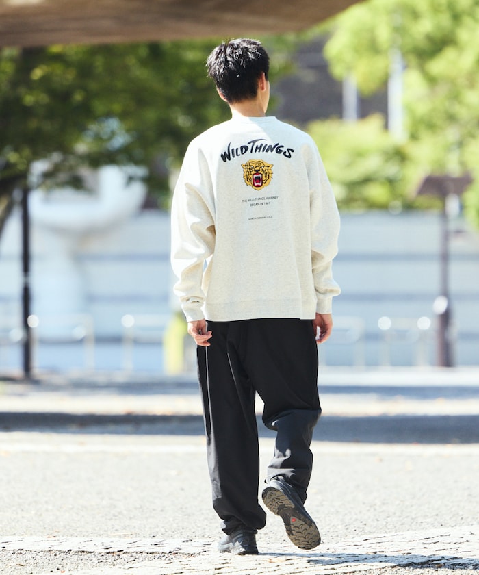 WILD THINGS×FREAK'S STORE / 虎紋刺繡 圓領衫