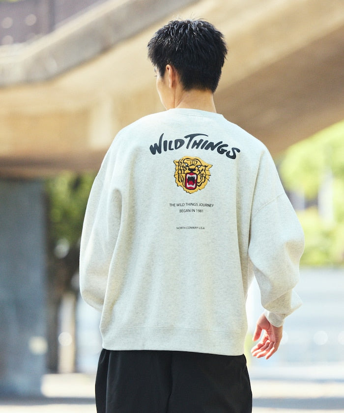 WILD THINGS×FREAK'S STORE / 虎紋刺繡 圓領衫