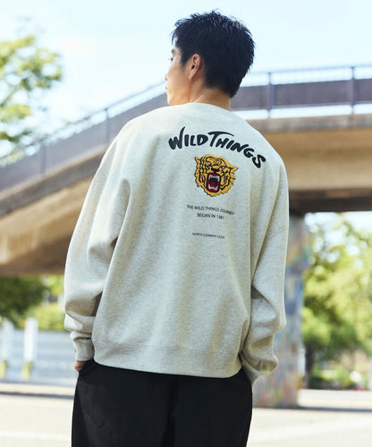 WILD THINGS×FREAK'S STORE / 虎紋刺繡 圓領衫