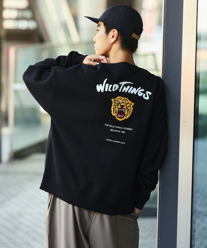 WILD THINGS×FREAK'S STORE / 虎紋刺繡 圓領衫