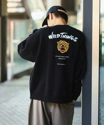 WILD THINGS×FREAK'S STORE / 虎紋刺繡 圓領衫
