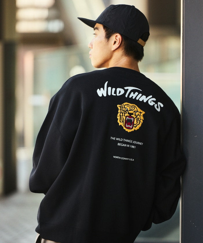 WILD THINGS×FREAK'S STORE / 虎紋刺繡 圓領衫