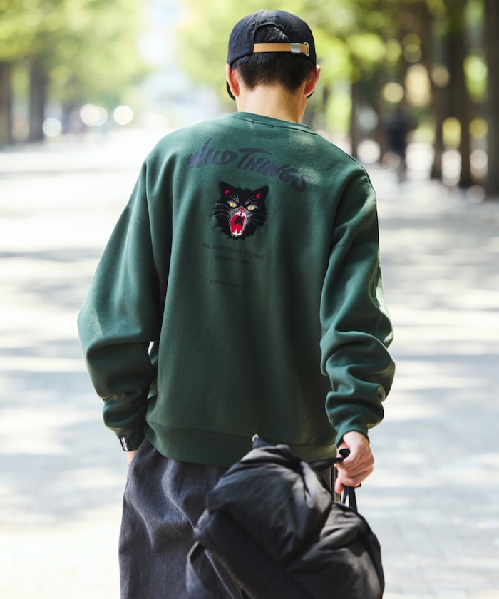 WILD THINGS×FREAK'S STORE / 刺繡圖案 圓領衫