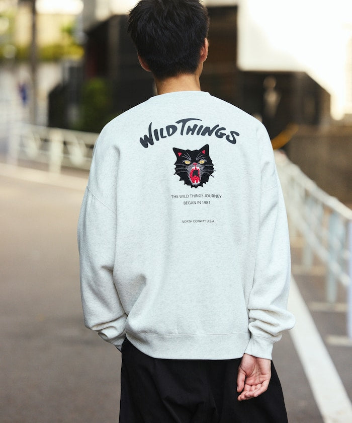 WILD THINGS×FREAK'S STORE / 刺繡圖案 圓領衫