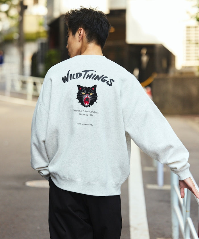 WILD THINGS×FREAK'S STORE / 刺繡圖案 圓領衫