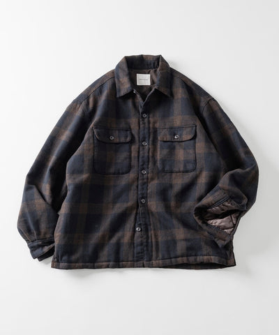 FREAK’S STORE / 水洗中綿 格紋襯衫 外套