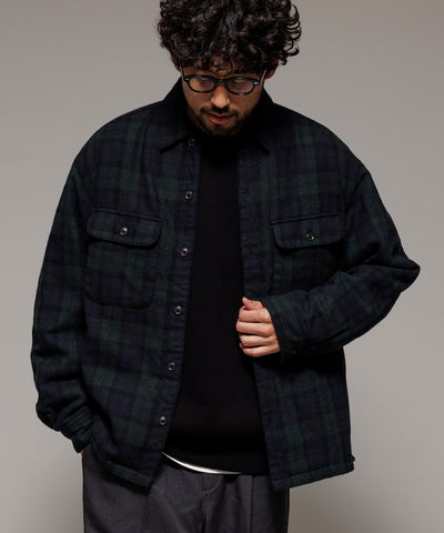 FREAK’S STORE / 水洗中綿 格紋襯衫 外套