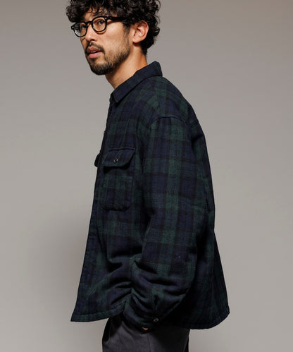 FREAK’S STORE / 水洗中綿 格紋襯衫 外套