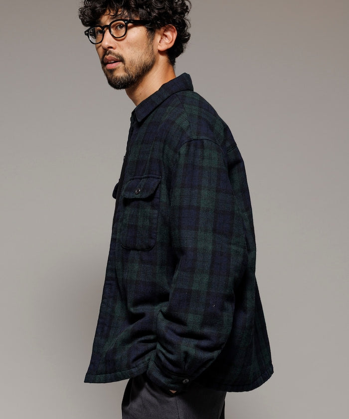 FREAK’S STORE / 水洗中綿 格紋襯衫 外套