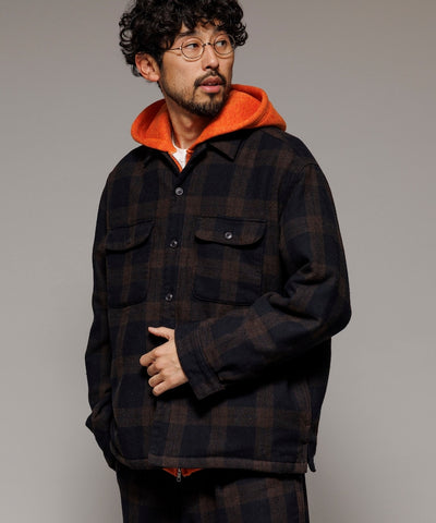 FREAK’S STORE / 水洗中綿 格紋襯衫 外套