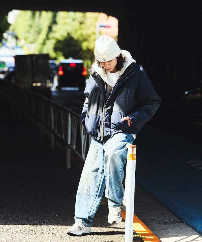 NAUTICA / 異材質雙面穿短版中綿外套