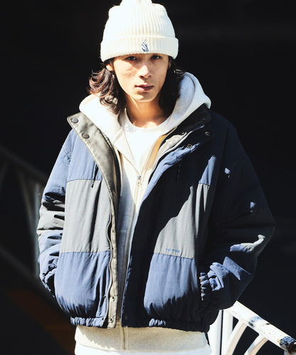 NAUTICA / 異材質雙面穿短版中綿外套