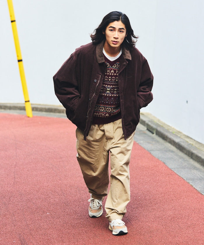 NAUTICA / 短版燈芯絨立領外套