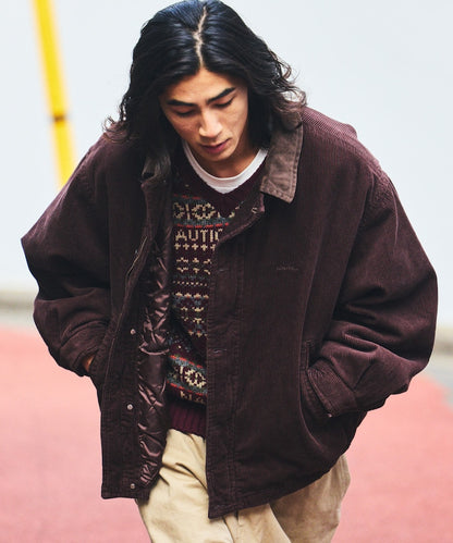 NAUTICA / 短版燈芯絨立領外套