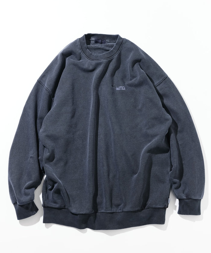 NAUTICA / 復古染製  重磅圓領衫
