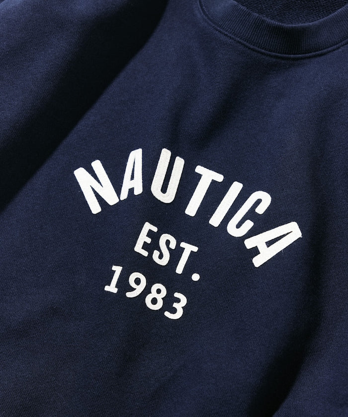 NAUTICA / 弧形標誌圓領衫