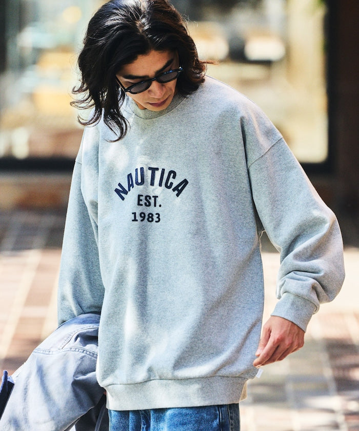 NAUTICA / 弧形標誌圓領衫