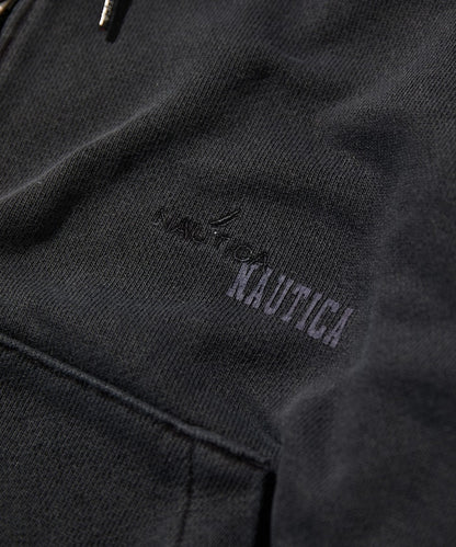 NAUTICA / 刷舊 雙向拉鍊帽衫