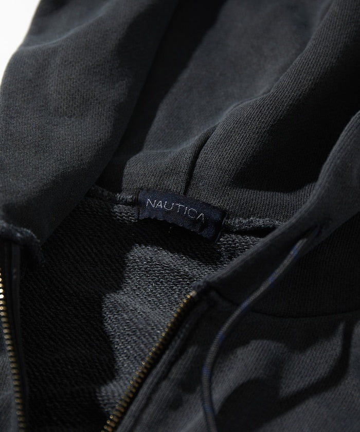 NAUTICA / 刷舊 雙向拉鍊帽衫