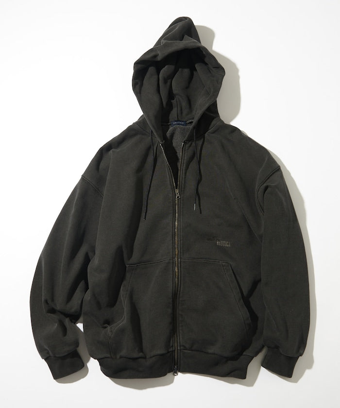 NAUTICA / 刷舊 雙向拉鍊帽衫