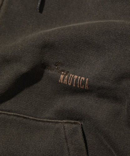 NAUTICA / 刷舊 雙向拉鍊帽衫