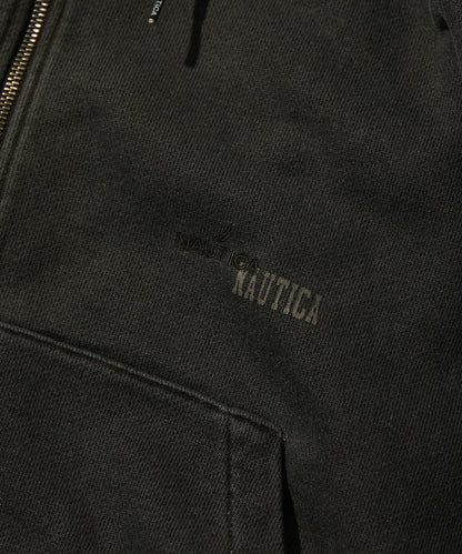 NAUTICA / 刷舊 雙向拉鍊帽衫