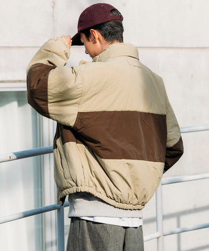 NAUTICA / 異材質雙面穿短版中綿外套