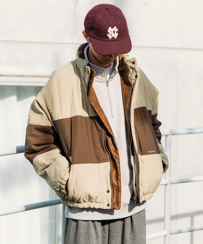 NAUTICA / 異材質雙面穿短版中綿外套