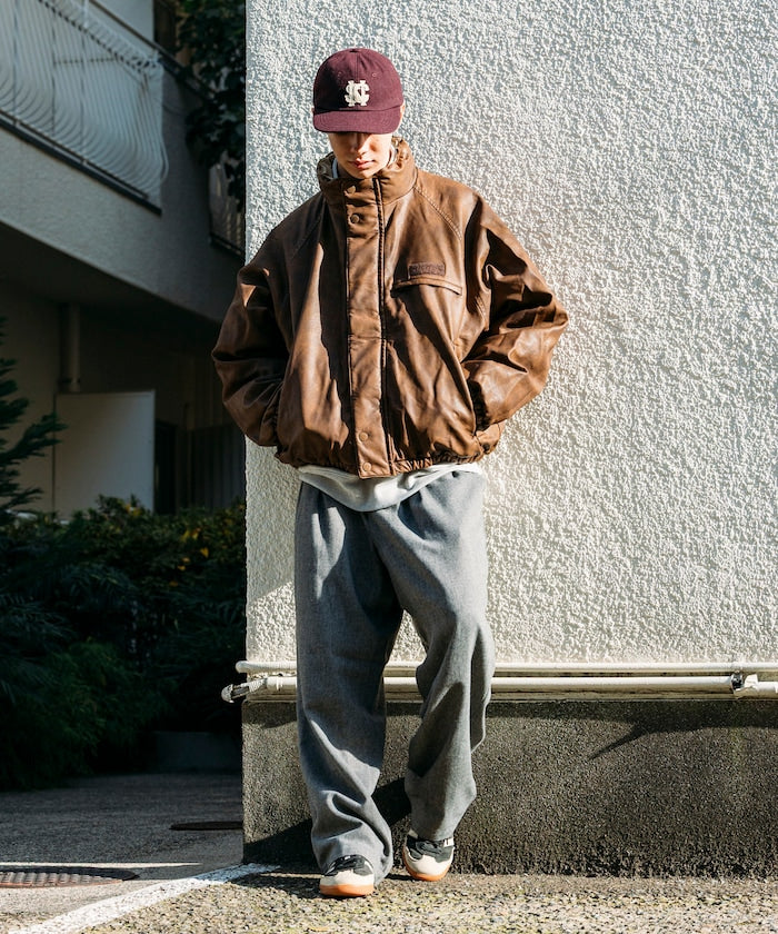 NAUTICA / 異材質雙面穿短版中綿外套