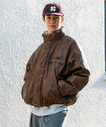 NAUTICA / 異材質雙面穿短版中綿外套