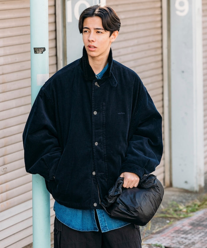 NAUTICA / 短版燈芯絨立領外套