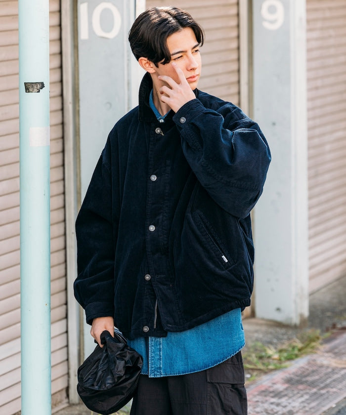 NAUTICA / 短版燈芯絨立領外套