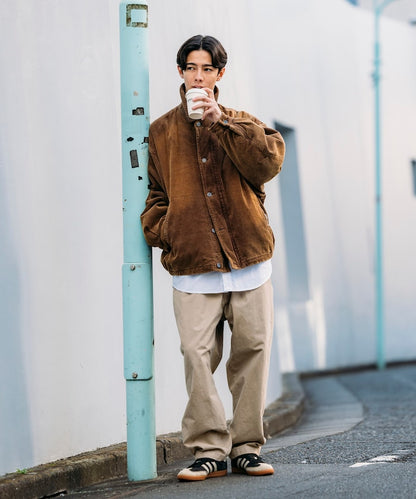 NAUTICA / 中綿漂染寬版燈芯絨短版外套