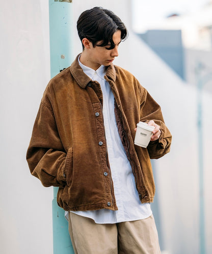 NAUTICA / 中綿漂染寬版燈芯絨短版外套