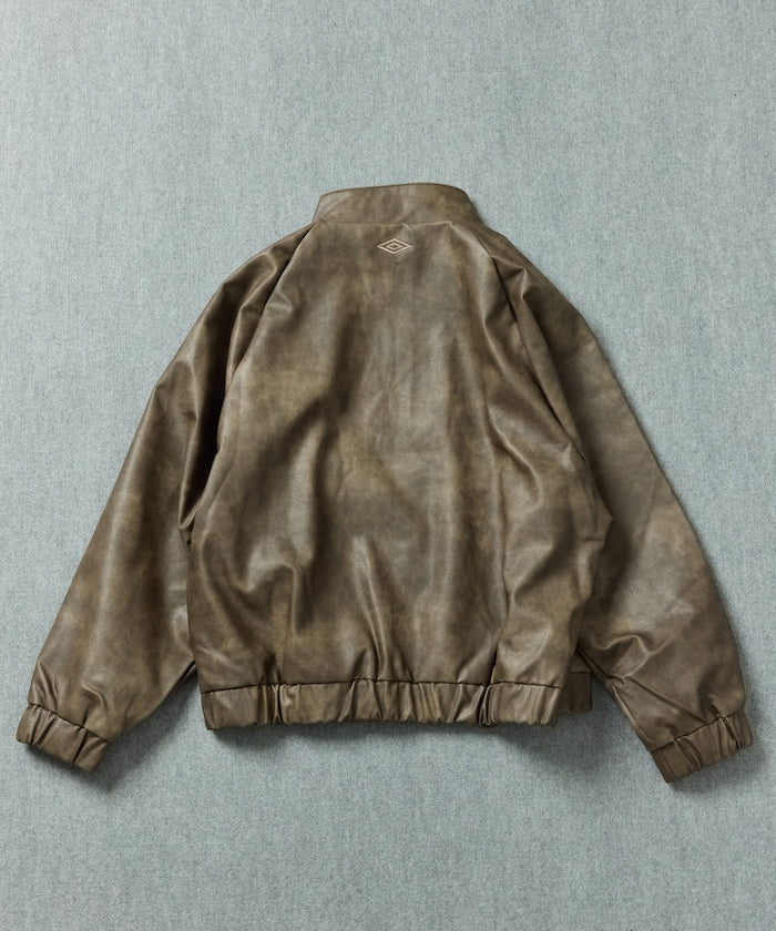 UMBRO x FREAK’S STORE / 別注 Leatherette Stand Collar Blouson 仿皮革 立領拉鍊外套
