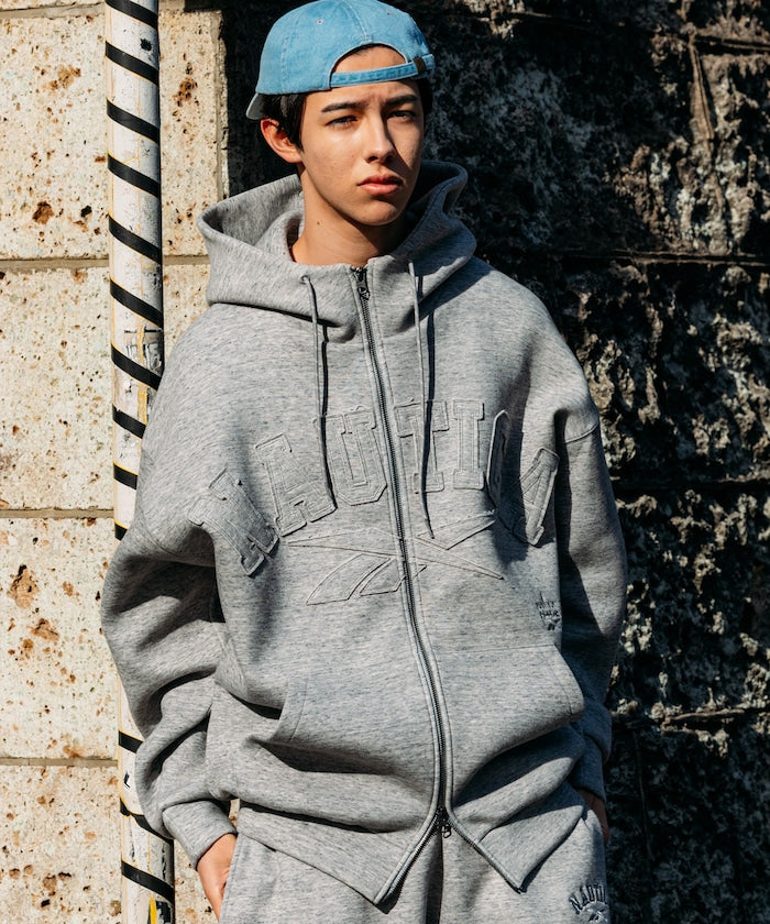 NAUTICA JP X REEBOK / 雙品牌拱形字樣 拉鍊連帽衫