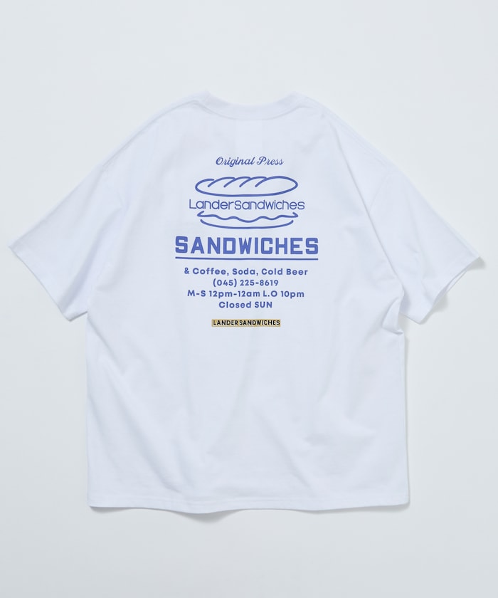 LANDER SANDWICHES × FREAK'S STORE / 背面印花 短袖T恤