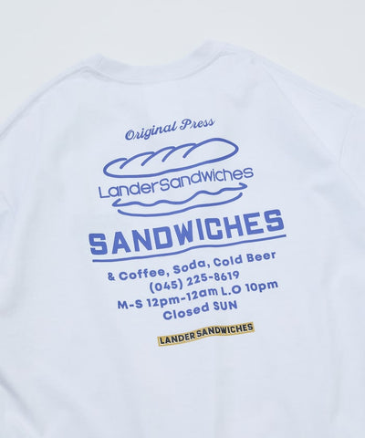 LANDER SANDWICHES × FREAK'S STORE / 背面印花 短袖T恤