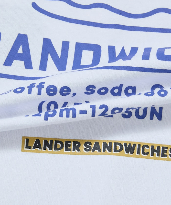 LANDER SANDWICHES × FREAK'S STORE / 背面印花 短袖T恤