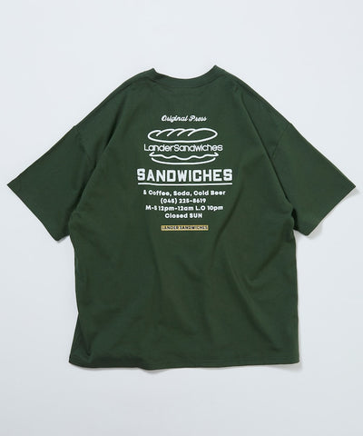 LANDER SANDWICHES × FREAK'S STORE / 背面印花 短袖T恤