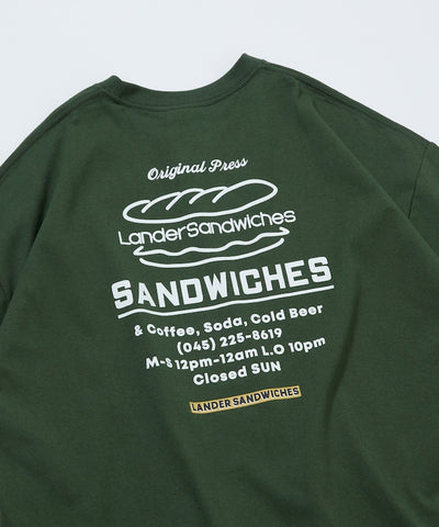 LANDER SANDWICHES × FREAK'S STORE / 背面印花 短袖T恤