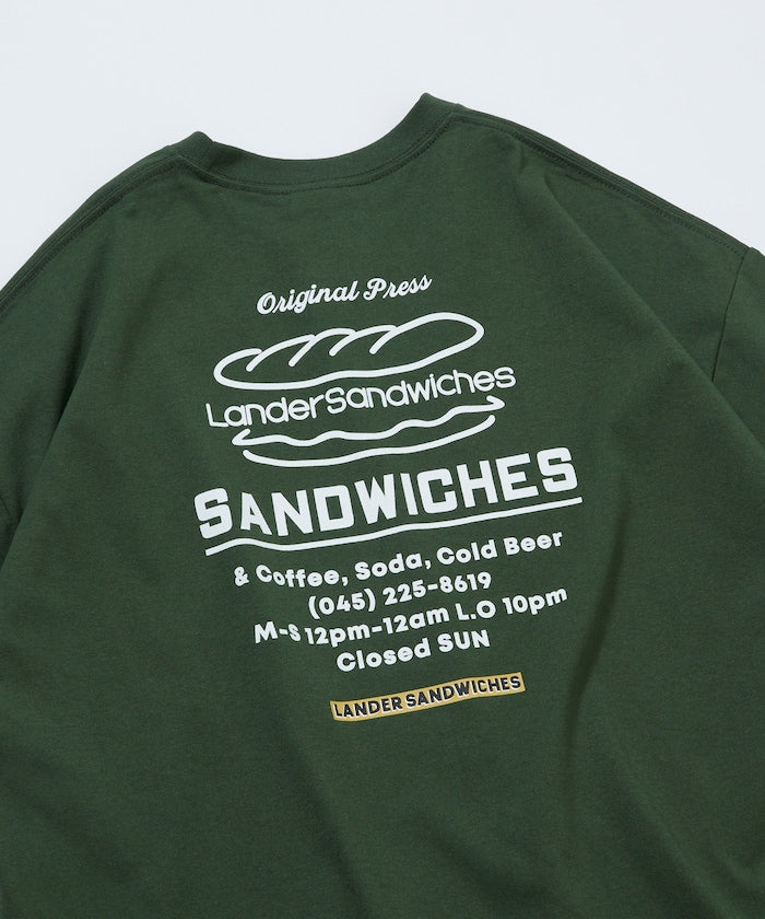 LANDER SANDWICHES × FREAK'S STORE / 背面印花 短袖T恤