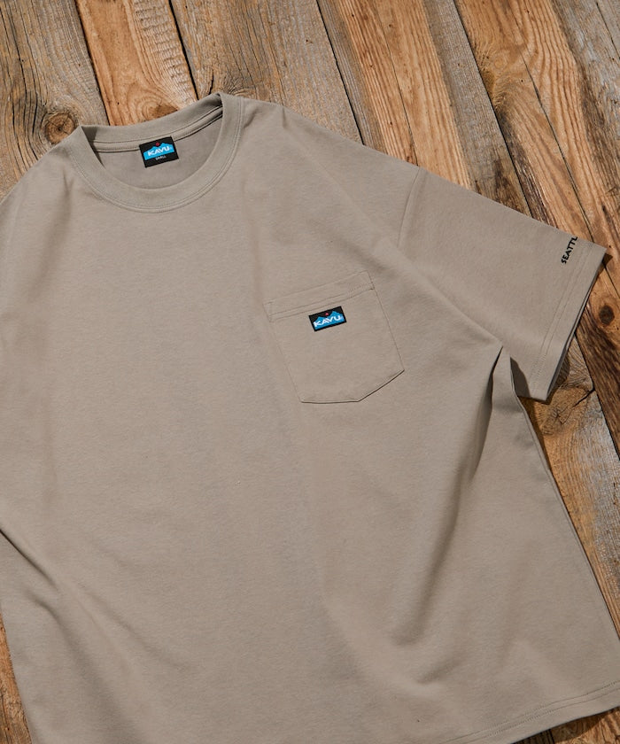 KAVU × FREAK'S STORE / 刺繡口袋短袖T恤