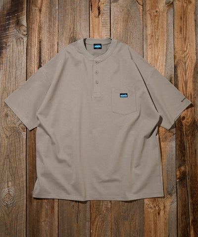 KAVU  × FREAK'S STORE / 刺繡亨利領 短袖T恤