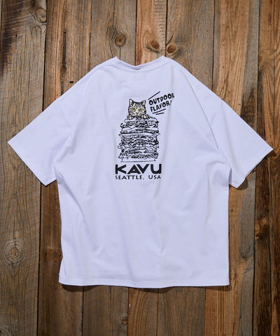 KAVU  × FREAK'S STORE / 漢堡貓刺繡 短袖T恤