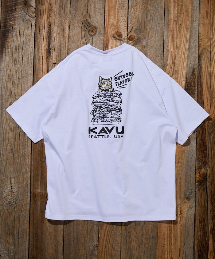 KAVU  × FREAK'S STORE / 漢堡貓刺繡 短袖T恤