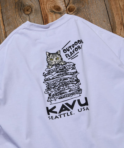 KAVU  × FREAK'S STORE / 漢堡貓刺繡 短袖T恤