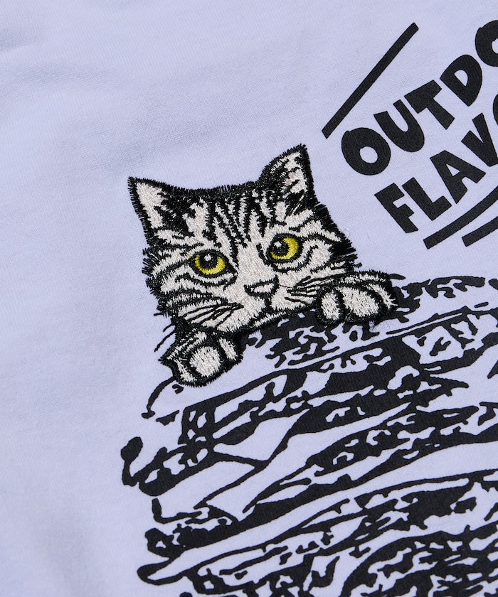 KAVU  × FREAK'S STORE / 漢堡貓刺繡 短袖T恤