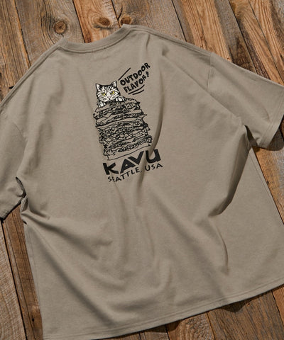 KAVU  × FREAK'S STORE / 漢堡貓刺繡 短袖T恤